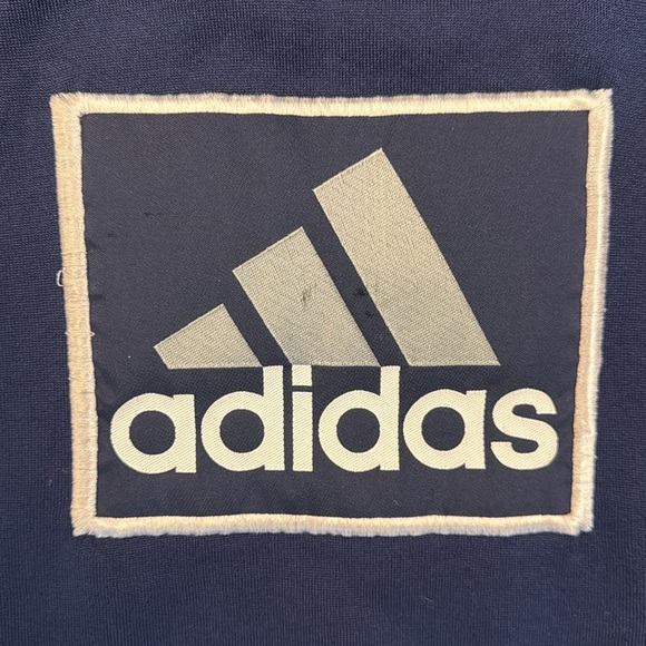 90’s Y2K Adidas Trefoil Logo Hoodie Navy Blue & White Made in USA Size Large - Picture 4 of 8